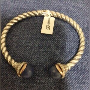 **SOLD** Brighton Neptune’s Rings Blue Quartz Open Hinged Bangle